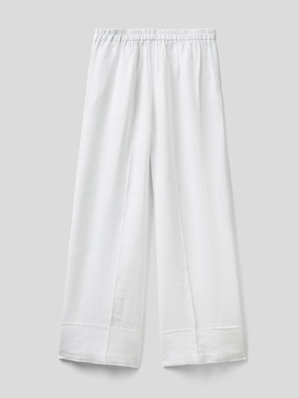 Palazzo trousers in 100% linen image number 2