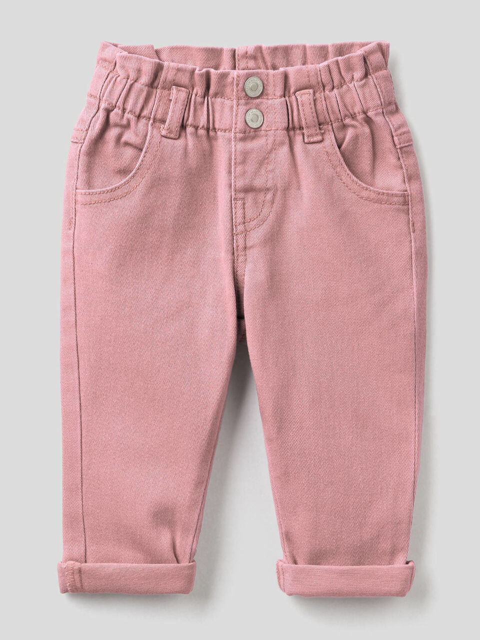 Paperbag trousers in organic cotton image number 1