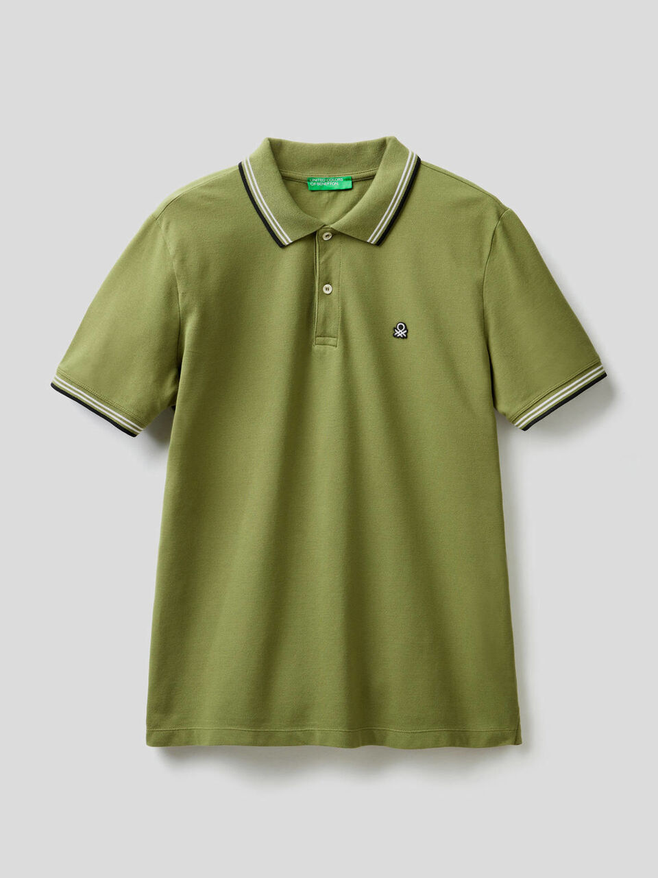 Short sleeve stretch cotton polo image number null