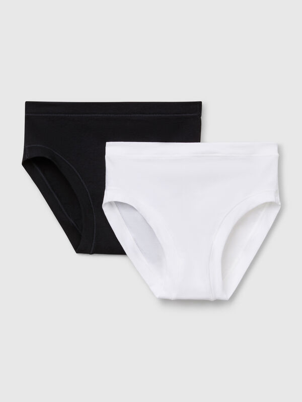 Two underwear in stretch  organic cotton Junior Girl