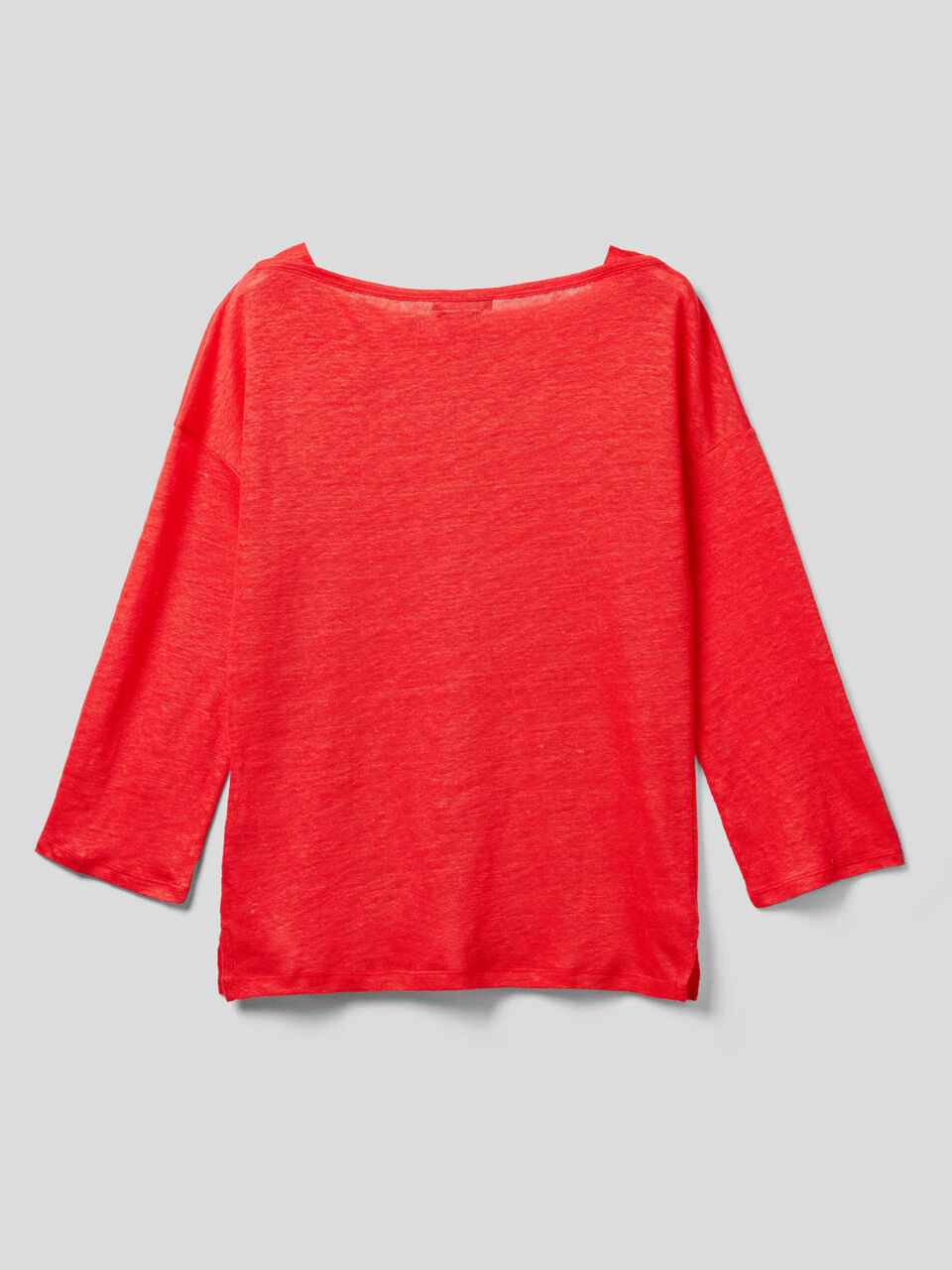 3/4 sleeve t-shirt in 100% linen image number 2