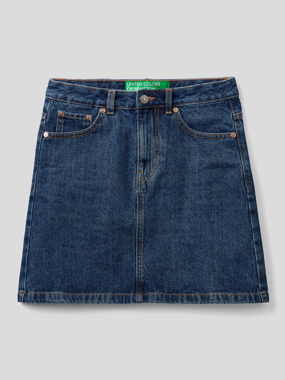 Mini skirt in 100% cotton denim image number 1
