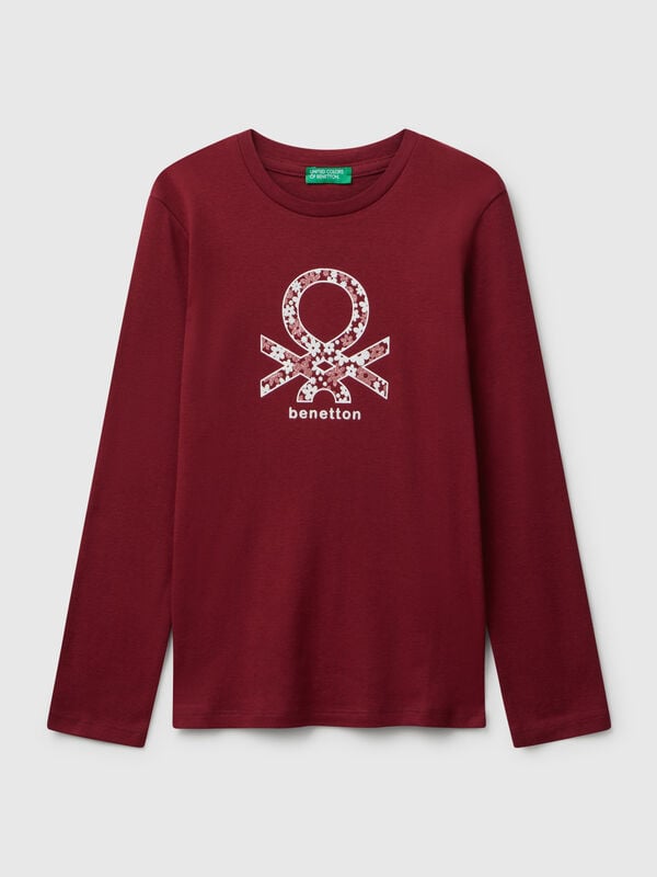 T-shirt with glitter print Junior Girl