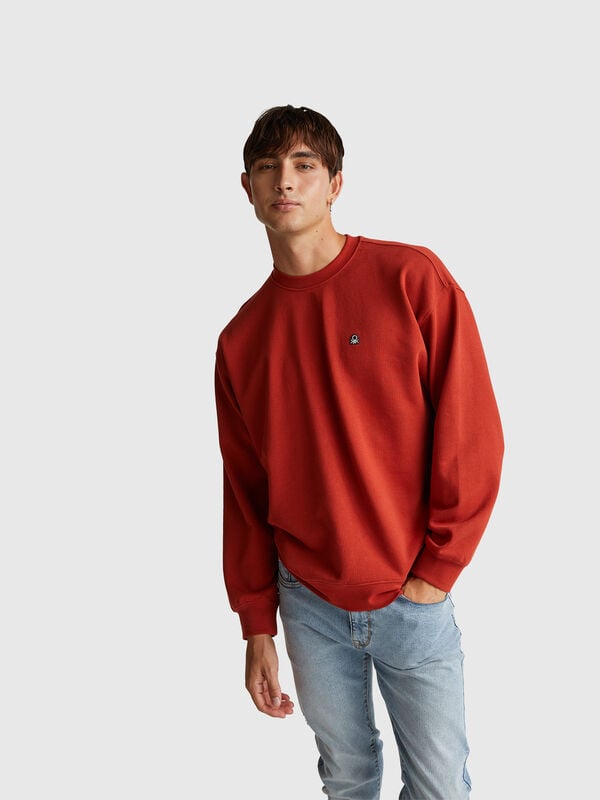 Sweatshirt with logo patch Men