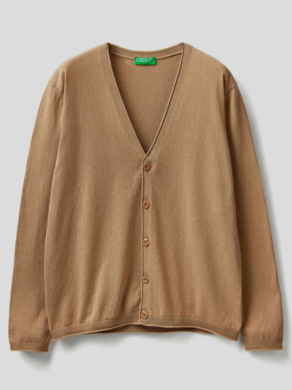 Cotton cardigan with V-neck image number null