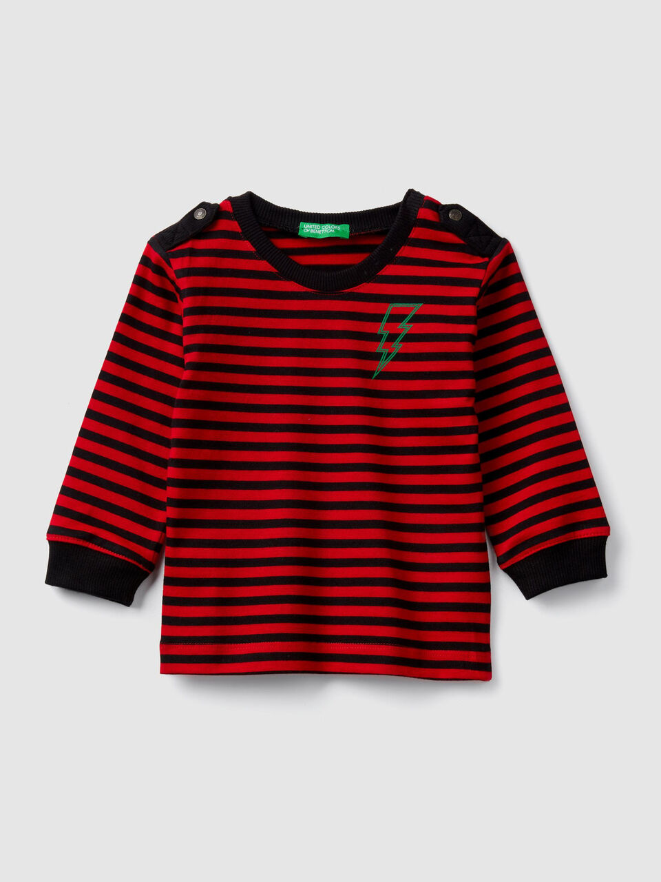 Striped t-shirt with tabs image number 1