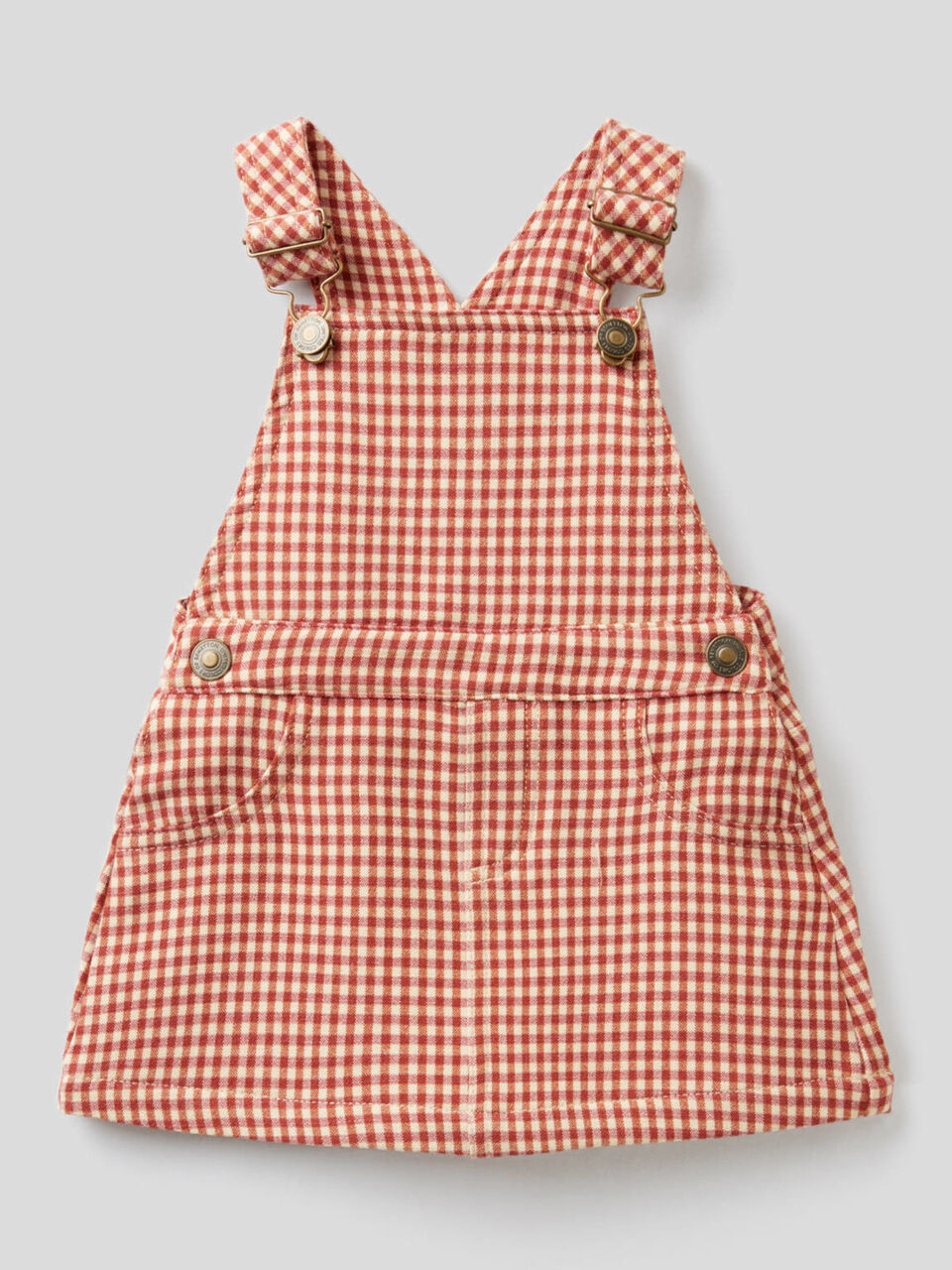 Check dungaree skirt image number 1