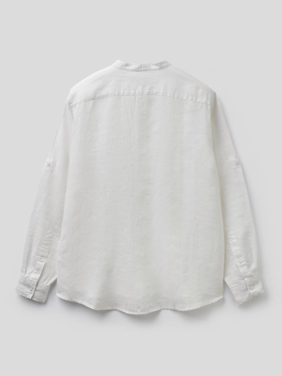100% linen Mandarin collar shirt Men image number 2