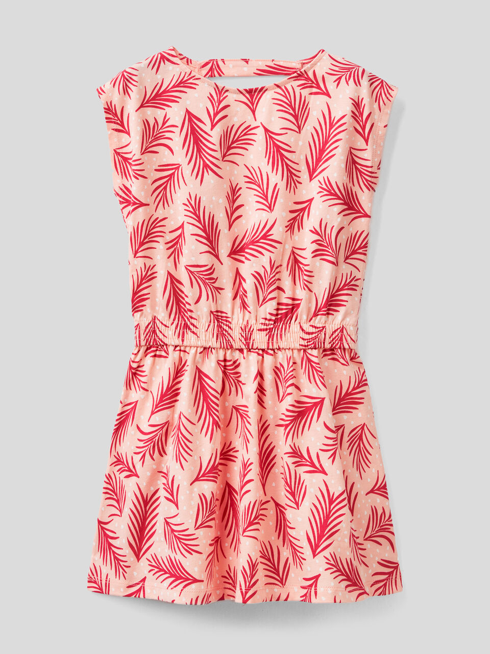 Printed dress in pure cotton image number 1