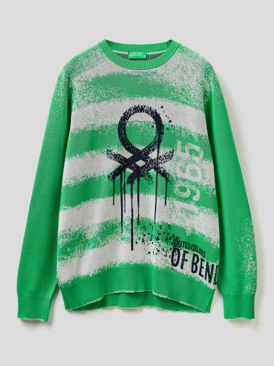 Sweater with graffiti effect logo image number 1