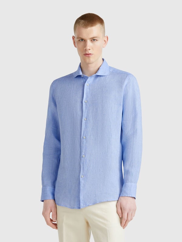 Shirt in pure linen Men