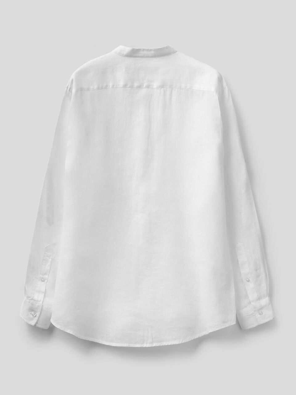Linen short with Mandarin collar image number 2