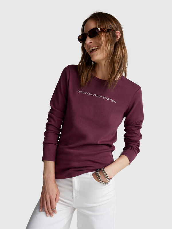 100% cotton long sleeve t-shirt Women