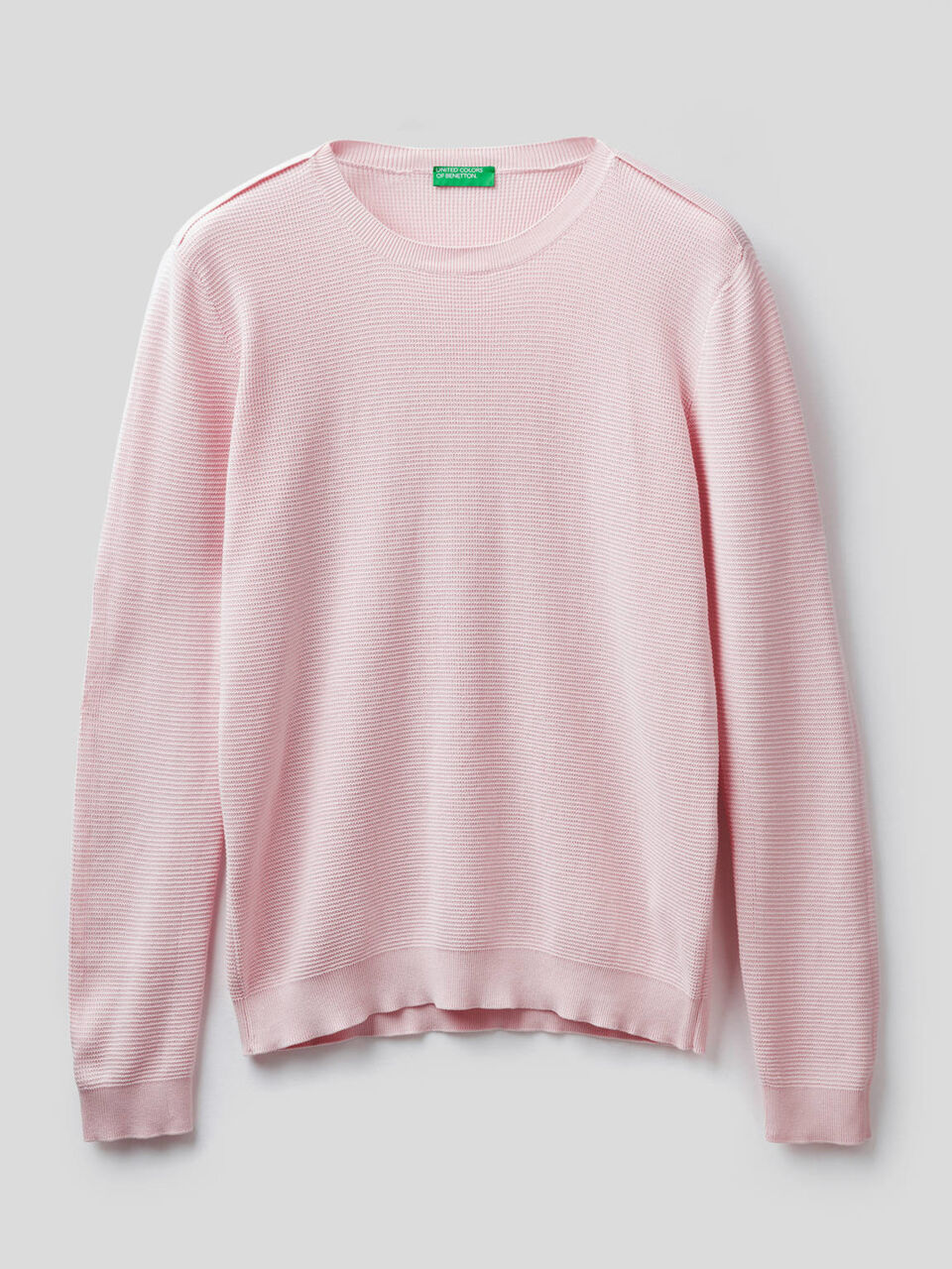 100% cotton knit sweater image number 1