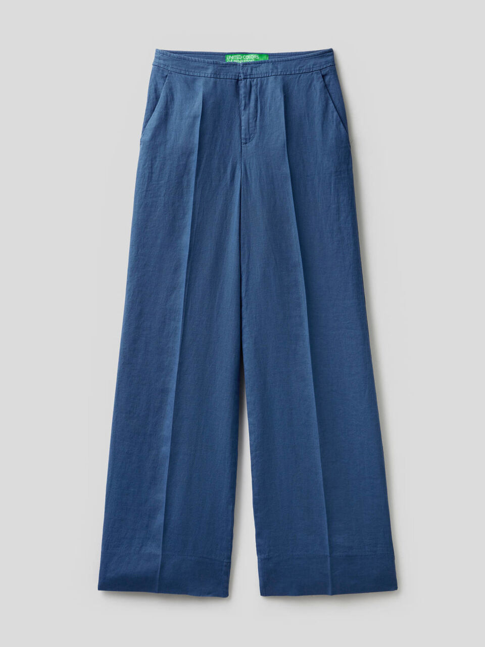 Palazzo trousers in 100% linen image number 1