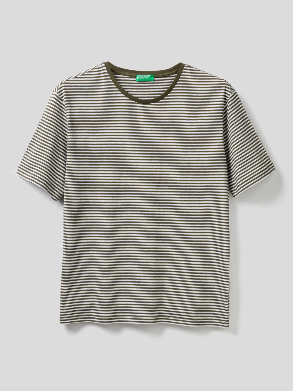 Striped t-shirt in pure cotton Men image number 1