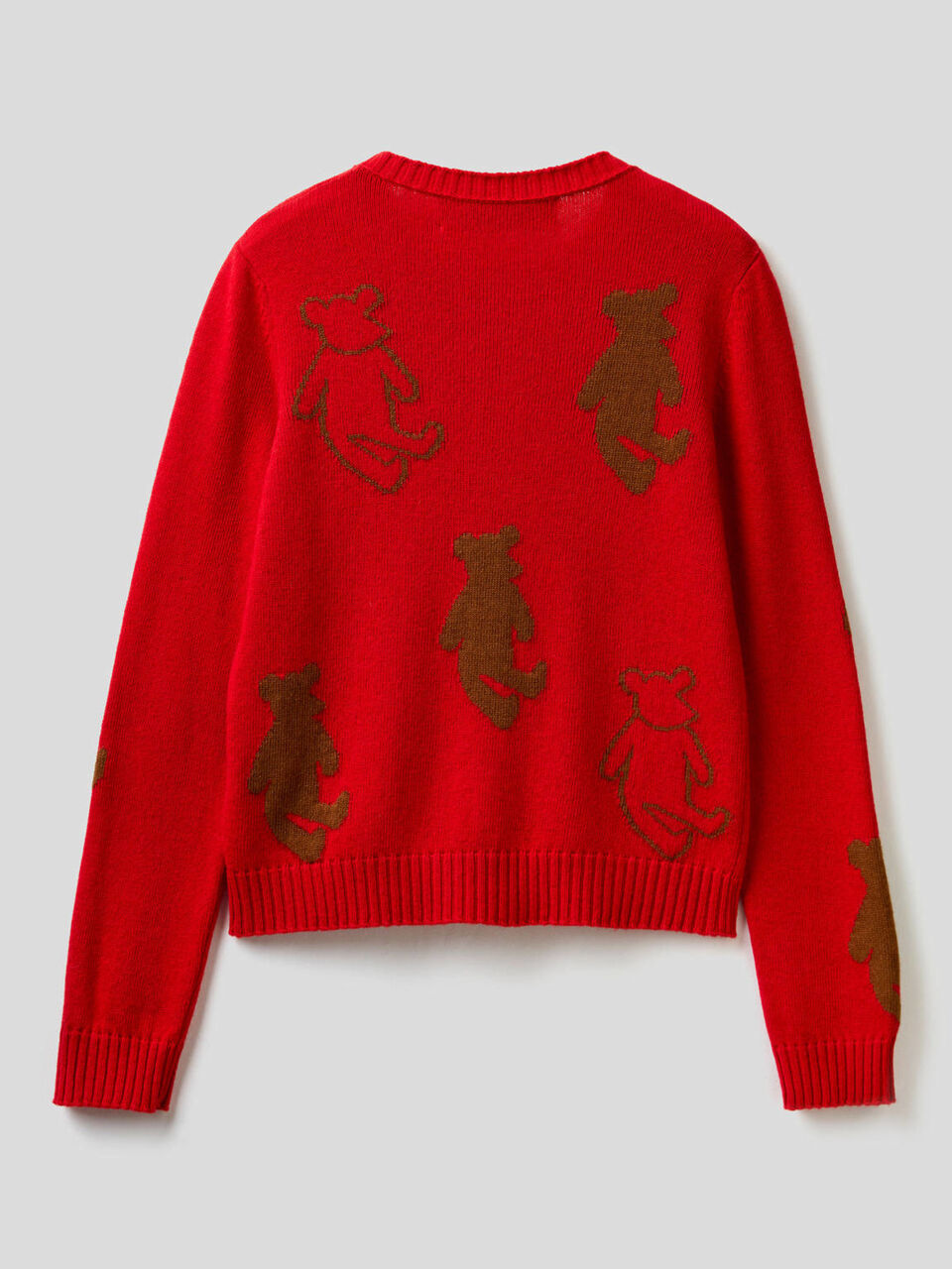 Sweater with teddy bear inlay image number 2