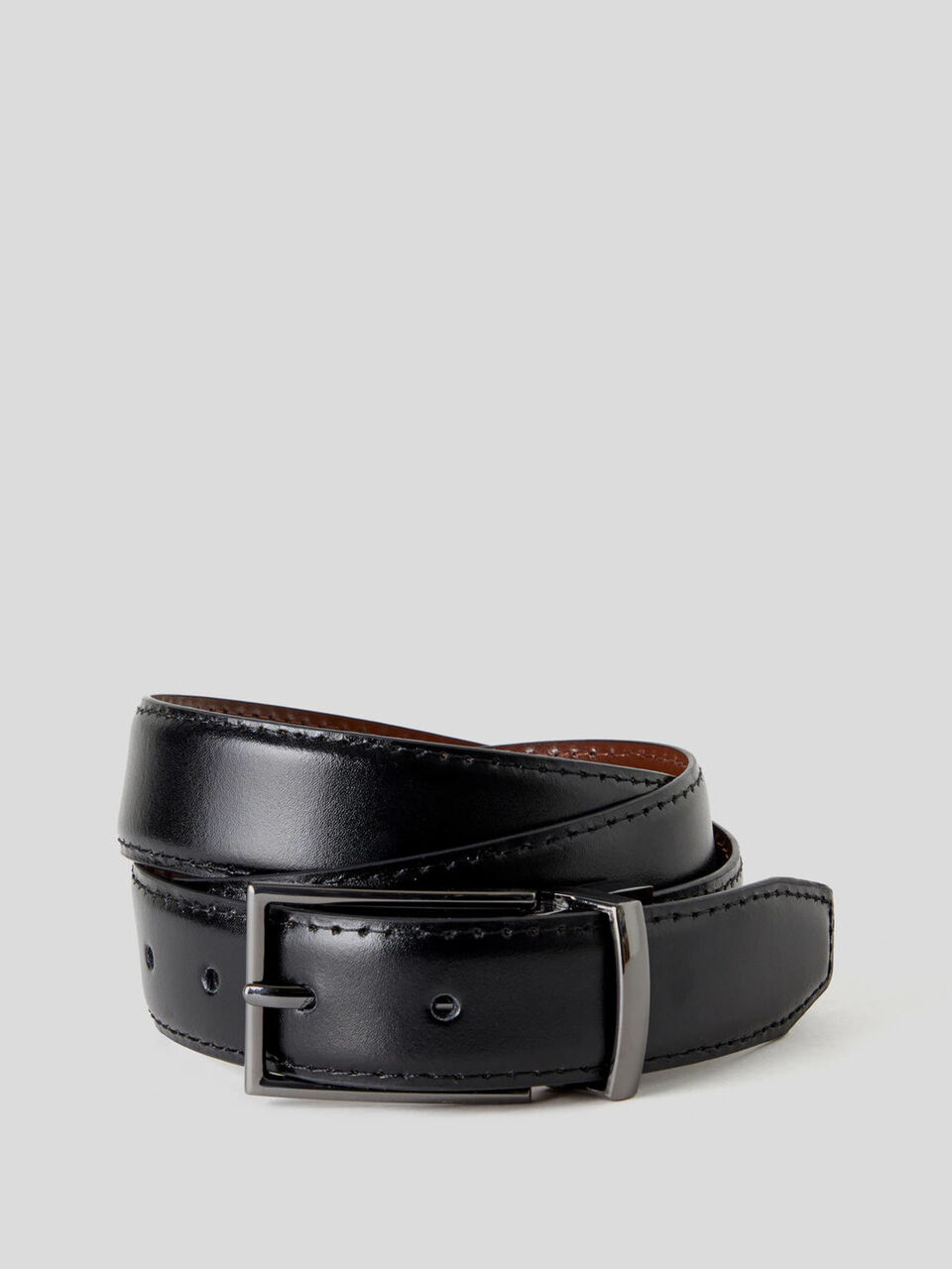Reversible leather belt image number 1