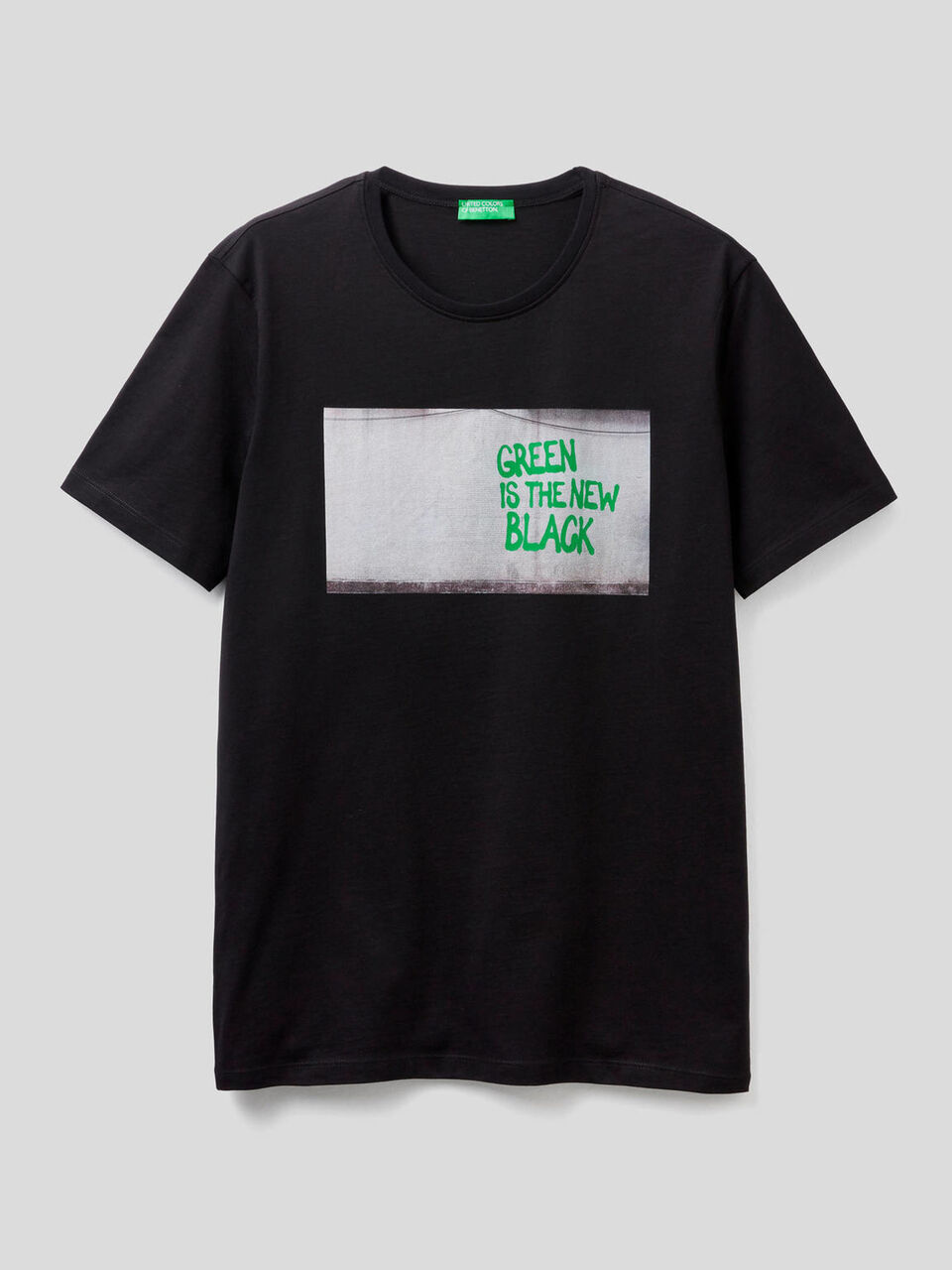100% cotton t-shirt with slogan Men image number 1