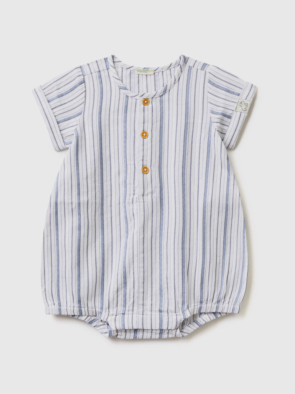 Striped jumpsuit in pure cotton