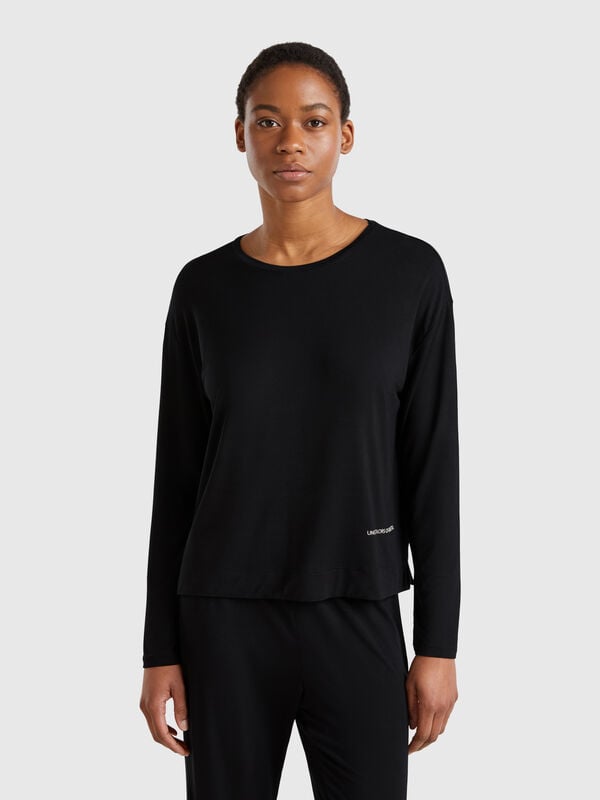 Long sleeve t-shirt in stretch Modal Women