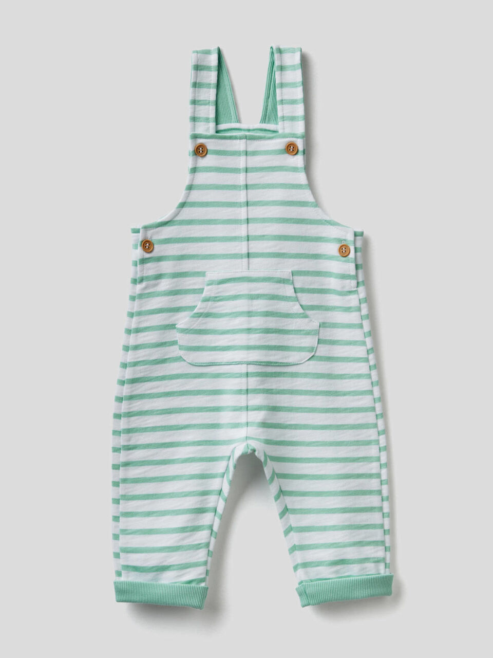 Printed overalls in organic cotton image number 1