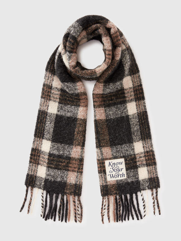 Scottish scarf in alpaca and wool blend Women