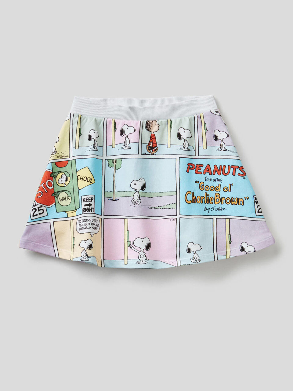 Sweat skirt with comic book print image number 1
