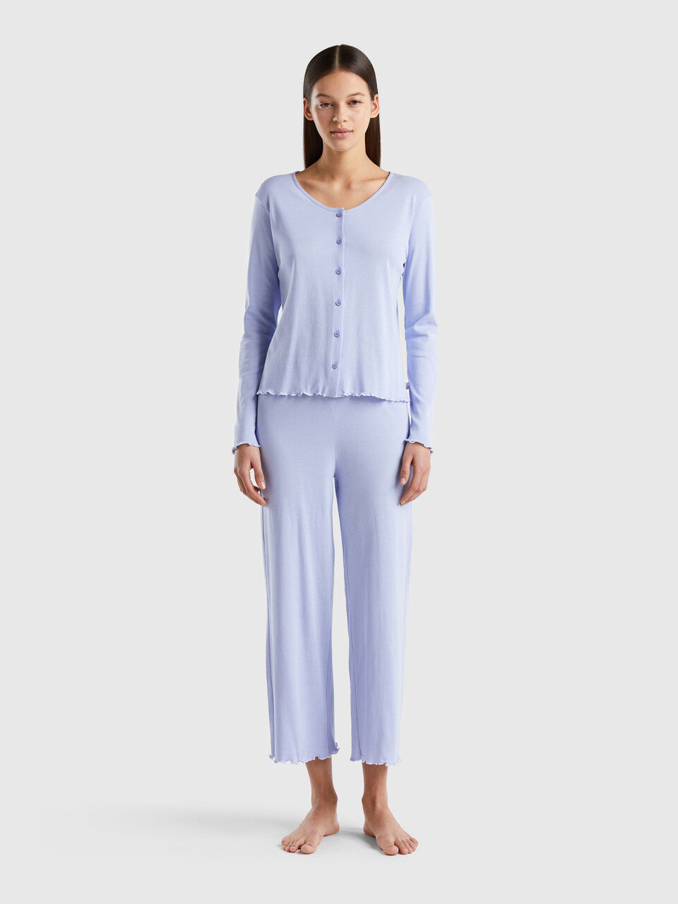 Pyjamas in long fiber cotton