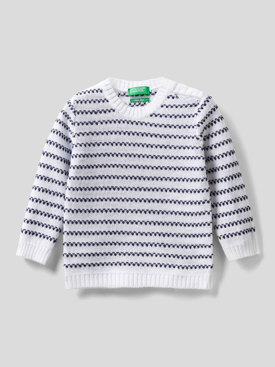 Knit sweater in linen blend image number 1