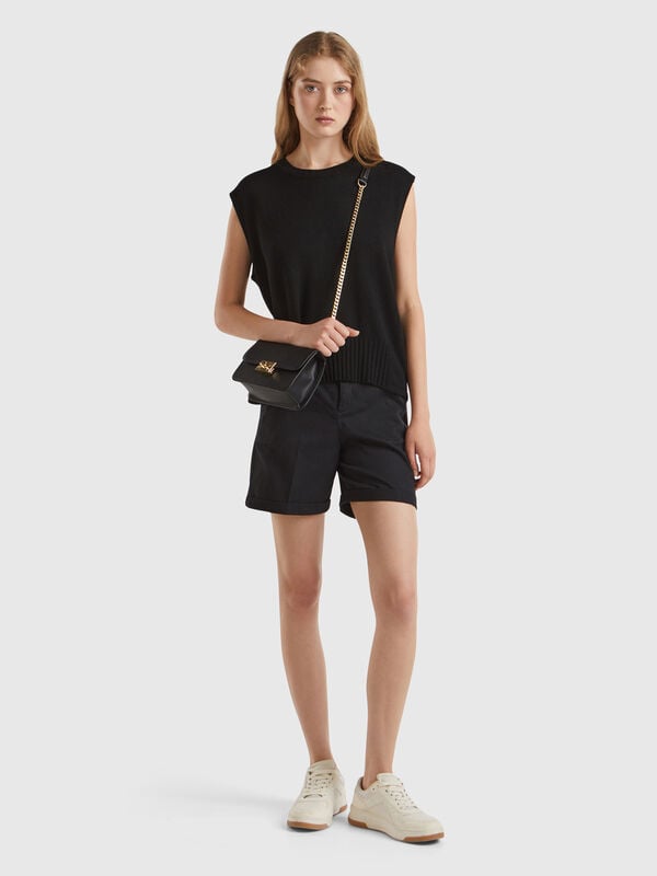 Vest in wool and viscose blend Women