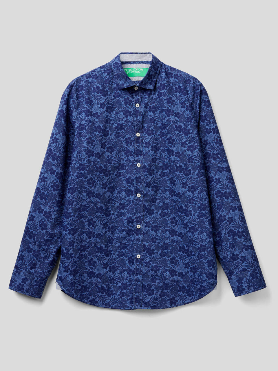 Patterned print slim fit shirt image number 1