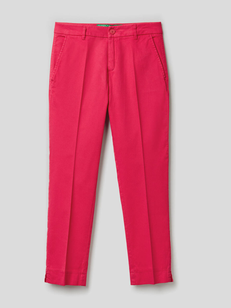Cropped chinos in stretch cotton image number 1