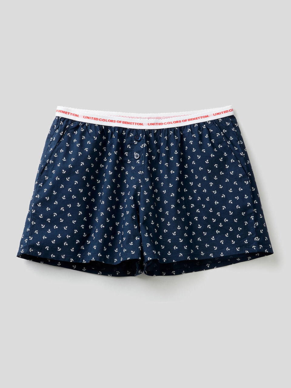 Patterned shorts in pure cotton image number 1