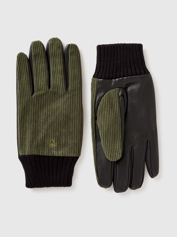 Corduroy gloves Men