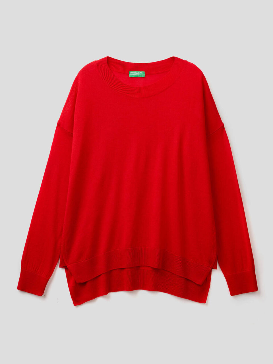 Relaxed fit sweater with slits image number 1