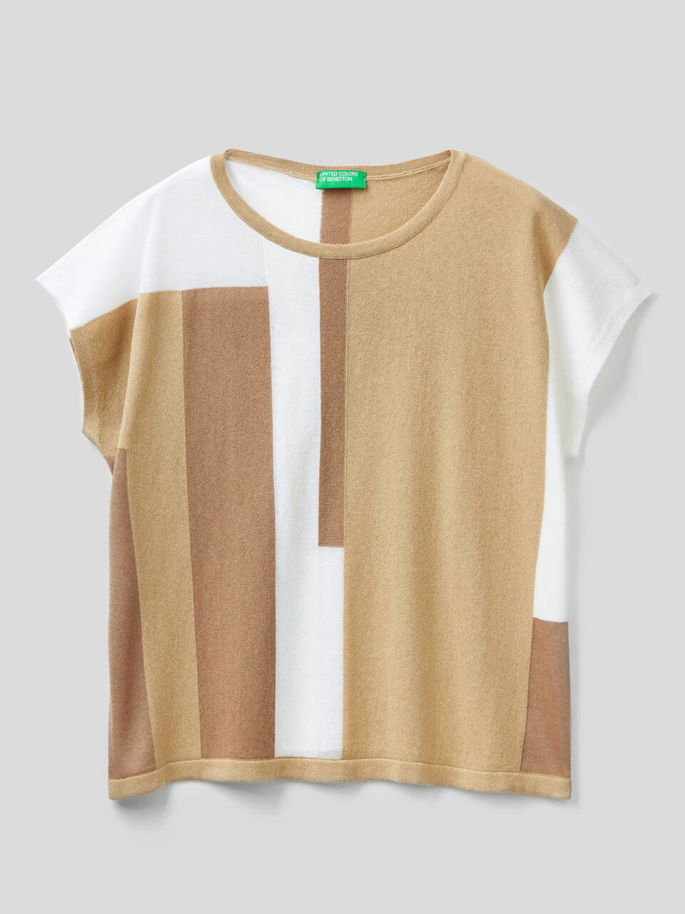 Sweater with geo knit image number 1