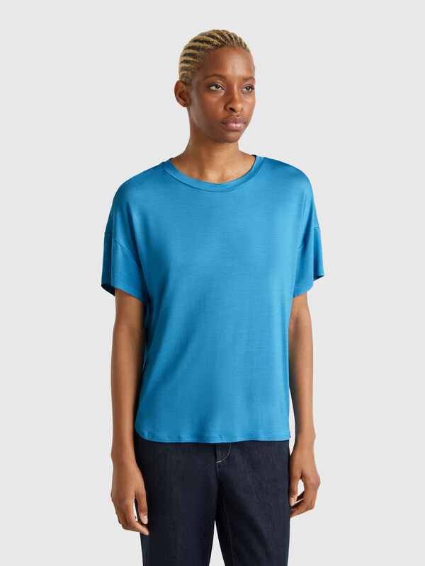Slim fit t-shirt in stretch viscose Women