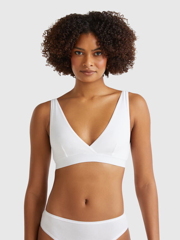 Triangle bra in super stretch cotton Women