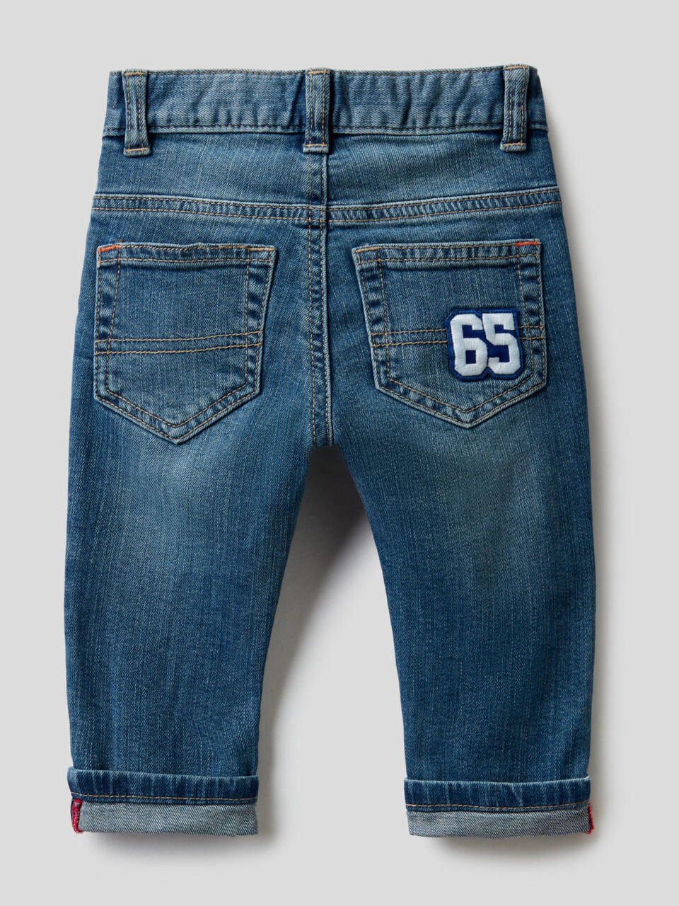 Five pocket jeans with patches image number 2