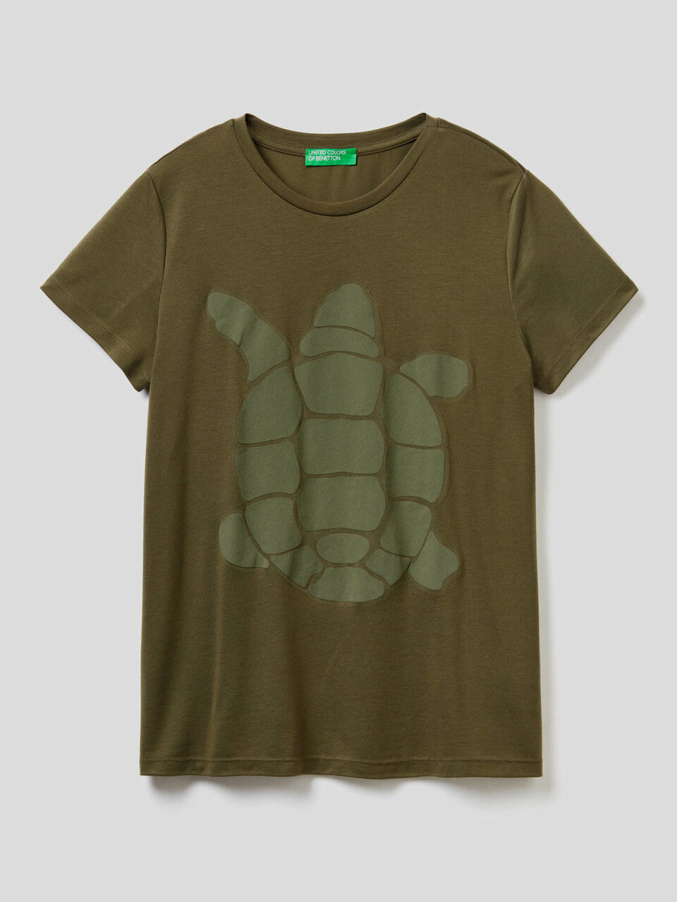 T-shirt with turtle print image number 1