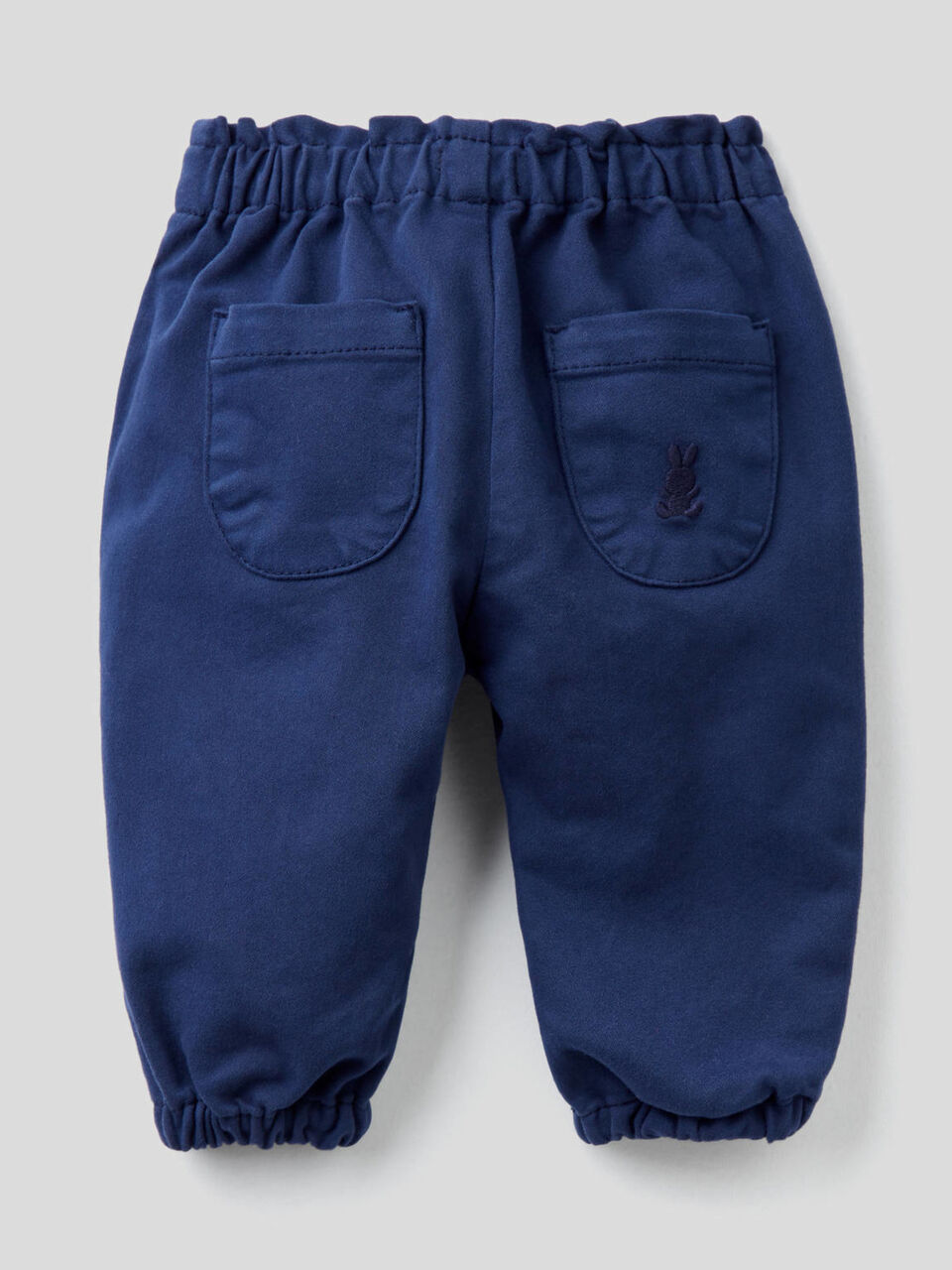 Cotton blend trousers with bow image number 2