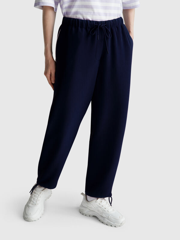 Trousers with elastic and drawstring Trousers with elastic and drawstring Women