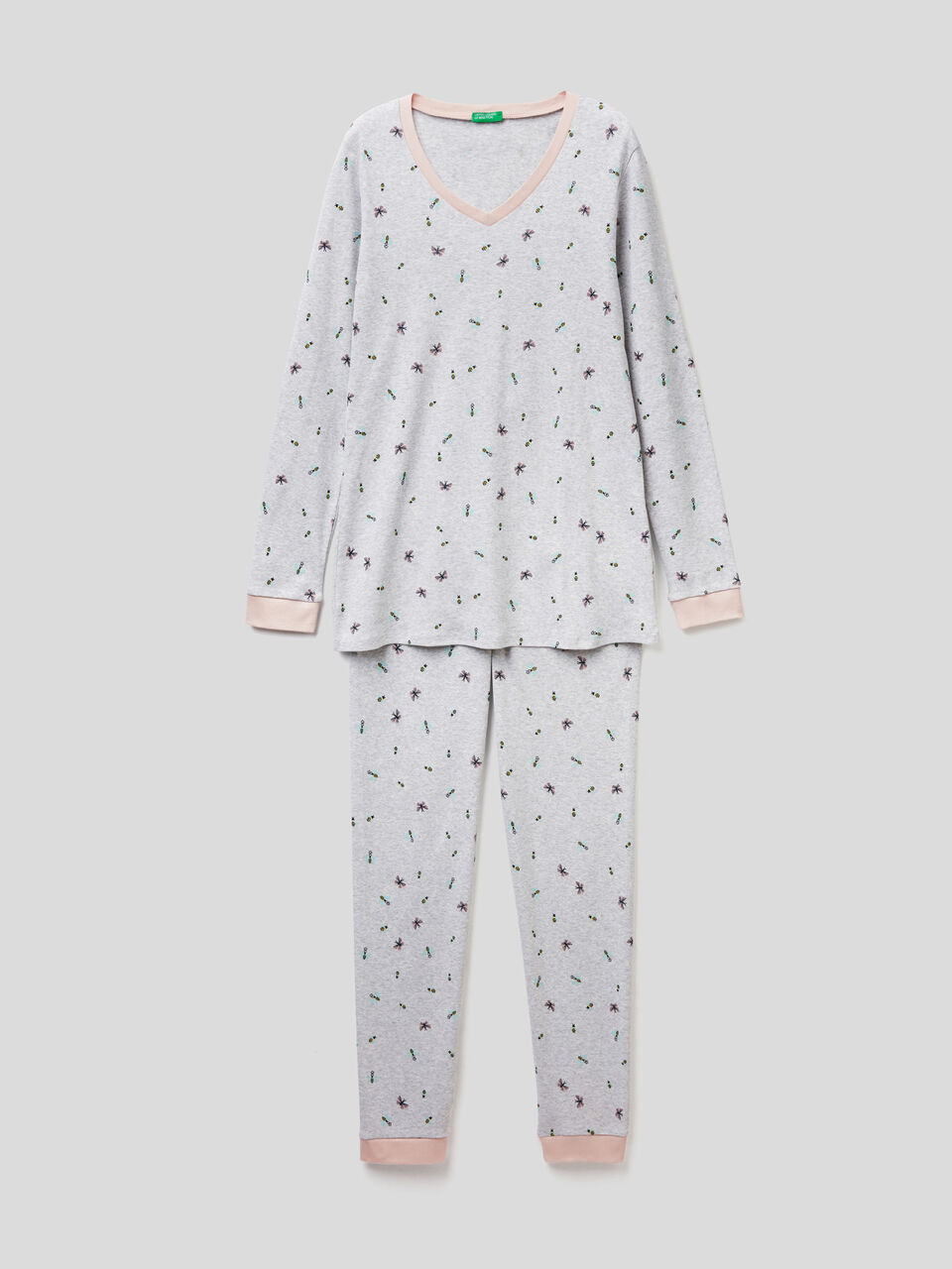 100% cotton patterned pyjamas image number 1