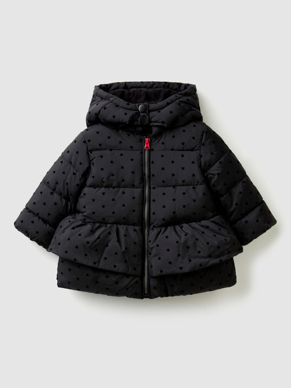 Jacket with heart print and hood image number 1