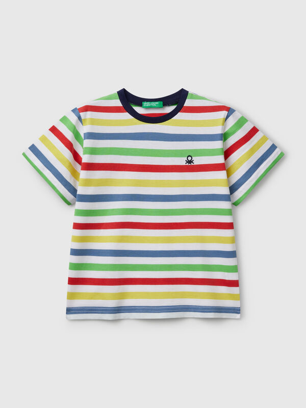 100% cotton striped t-shirt Junior Boy