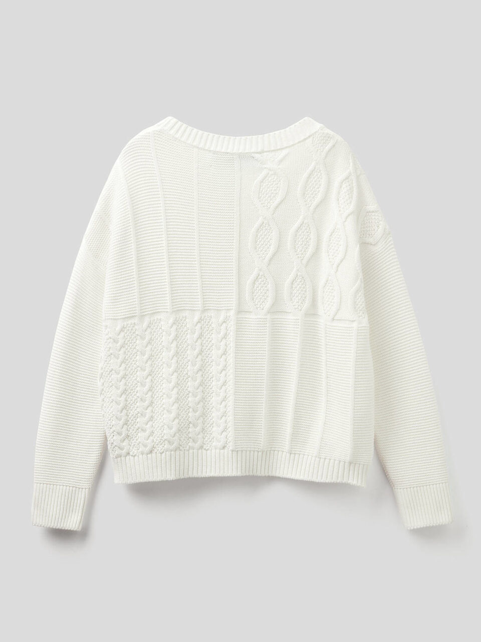 Knit sweater in 100% cotton image number 2