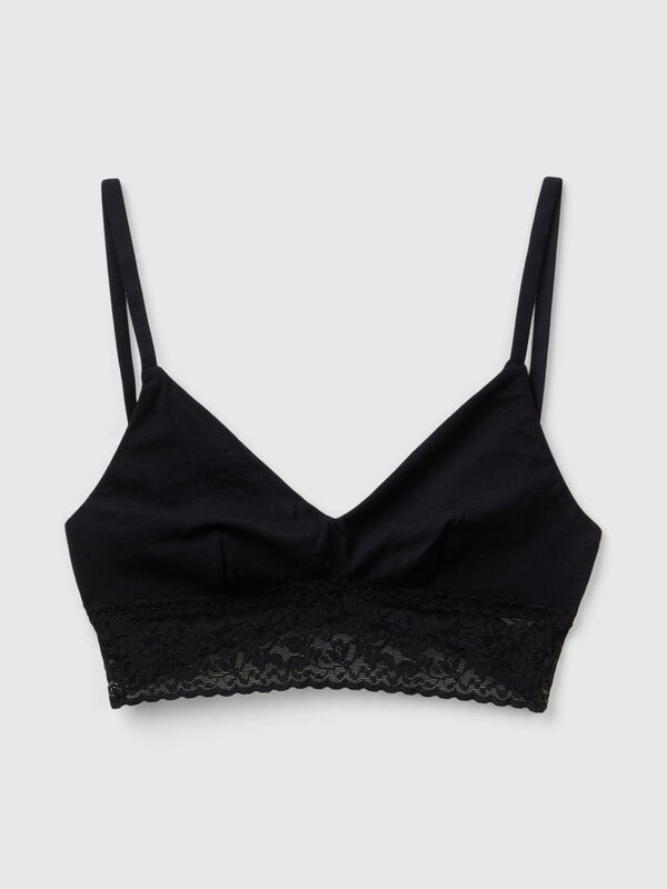 Bralette in super stretch organic cotton Women