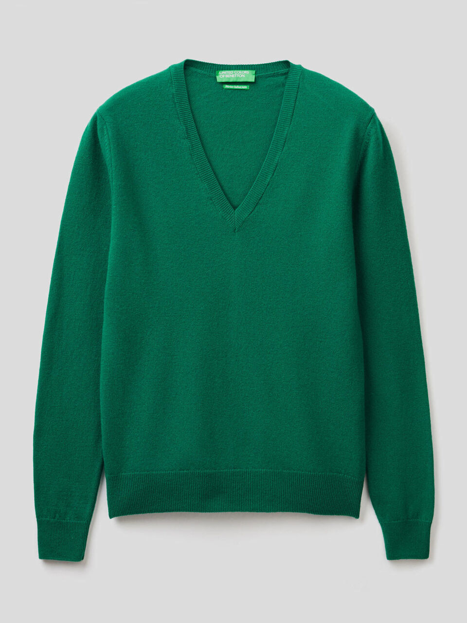 V-neck sweater in pure virgin wool image number 1