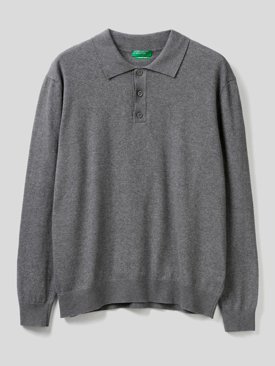 Cashmere and cotton blend polo Men image number 1